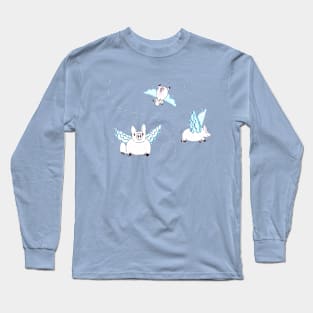 Flying Pigs Idiom Doodle Long Sleeve T-Shirt